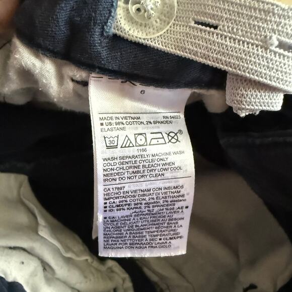 Old Navy Boys Blue Shorts Uniform Basic‎ Plain Adjustable Waist Size 6 - Picture 3 of 6